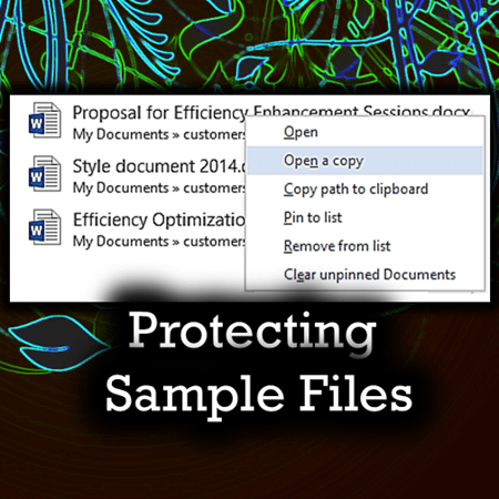 Protecting sample files