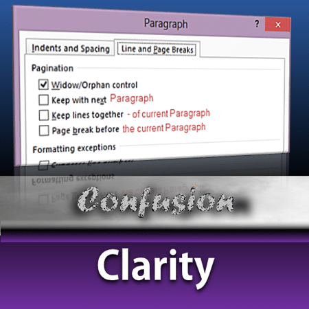 Paragraph settings