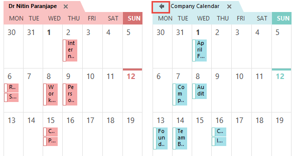 multiple calendars 