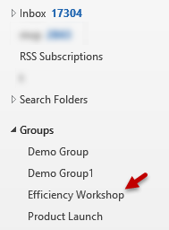 How to find Office 365 groups in Outlook Inbox