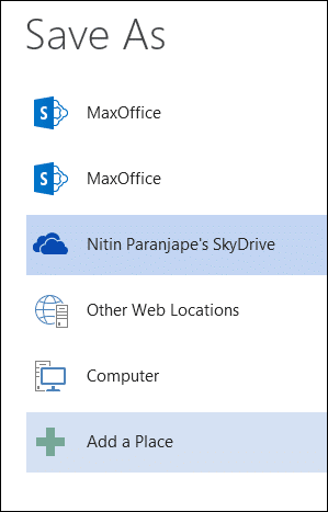 Sharing with Onedrive SkyDrive
