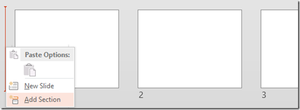 How to add PowerPoint Sections