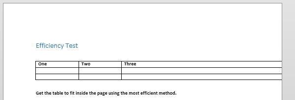 Word challenge - fit table inside the page