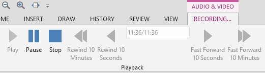 Onenote Audio Recording - Pause and Re-record