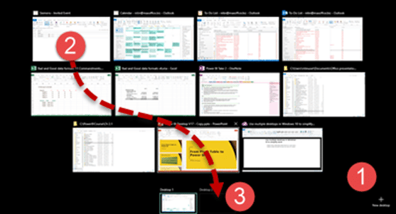 multiple desktops in Windows 10