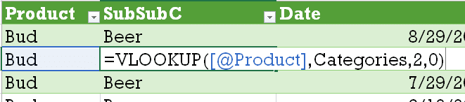 VLOOKUP based text grouping