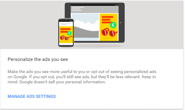 Google ad settings