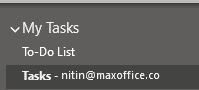 Tasks folder in Outlook