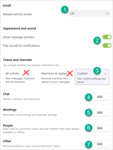 Microsoft Teams Notifications - How to Customize - 2020