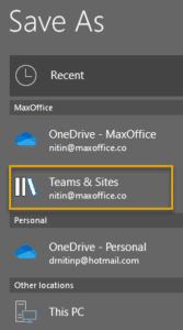 Save files to Teams directly