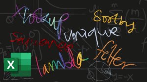 Excel new functions poster