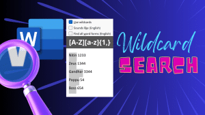 Word Wildcard search poster