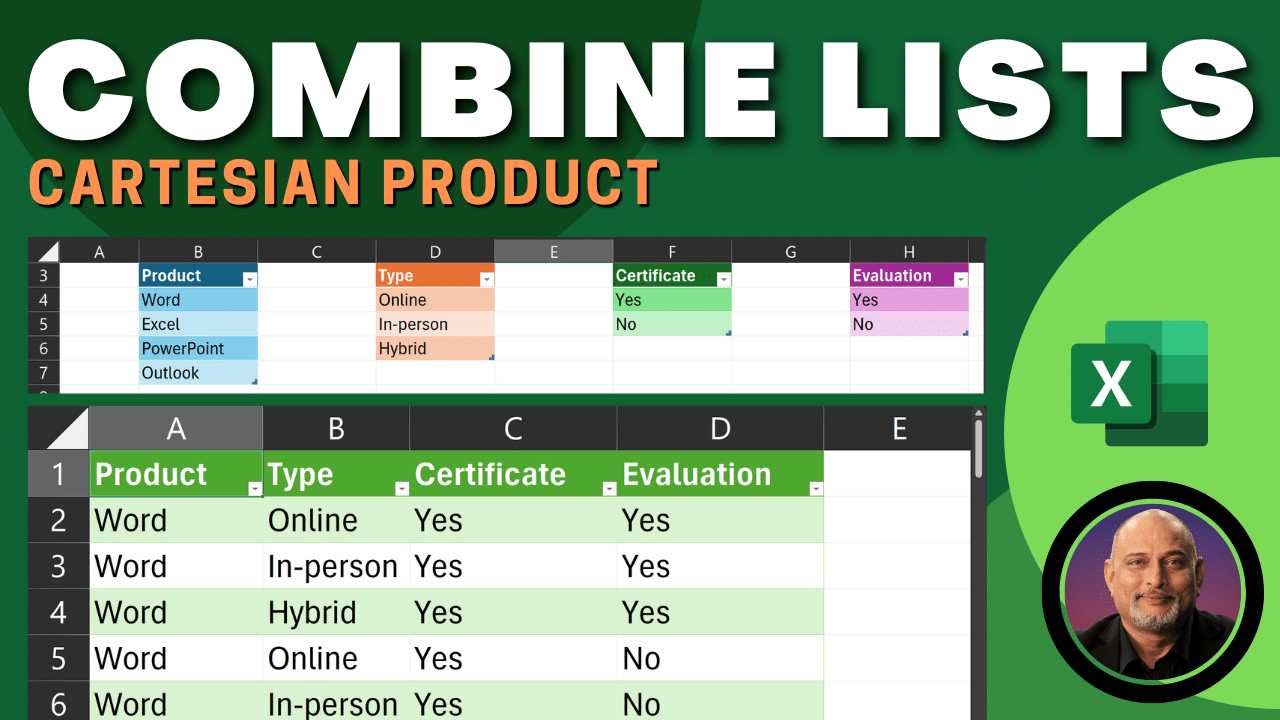 Create combinations from multiple lists – Cartesian product – Power Query