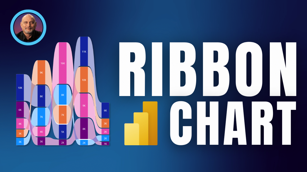 How and why to use ribbon chart in Power BI rather than stacked column chart.