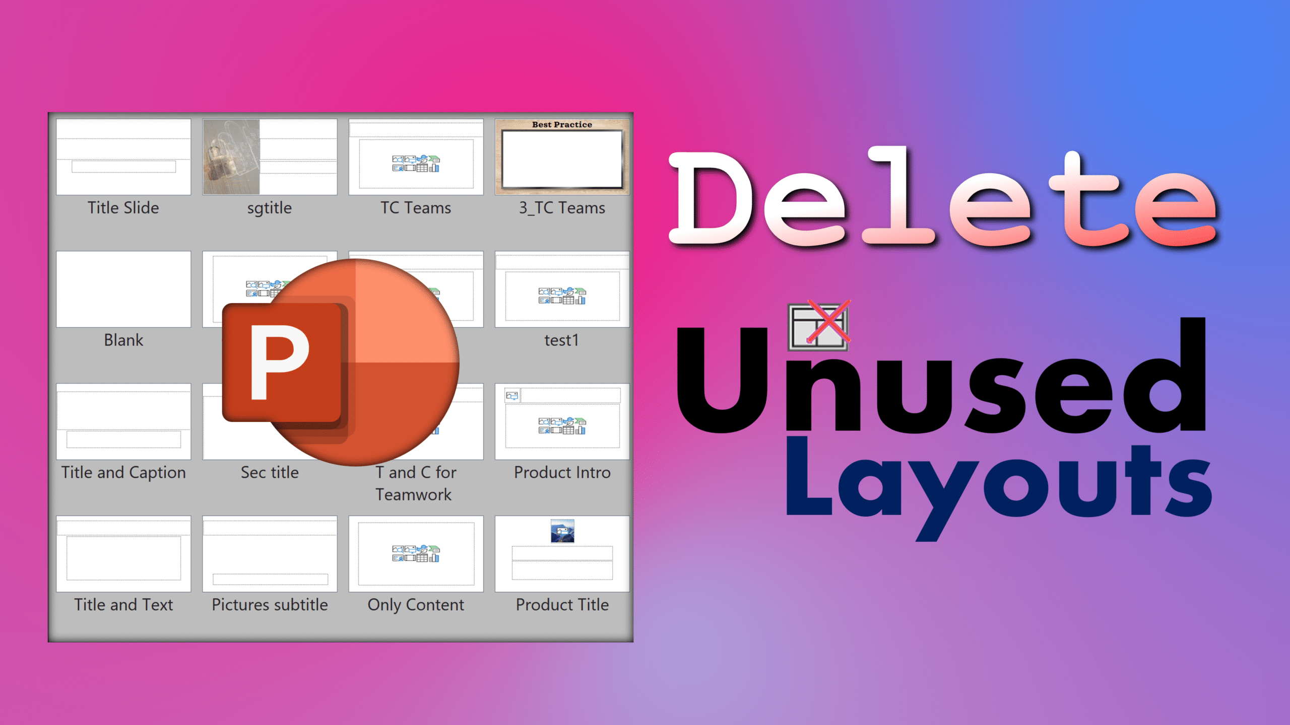 Remove unused slide layout masters – PowerPoint Addin