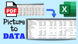 Scanned Picture to excel data
